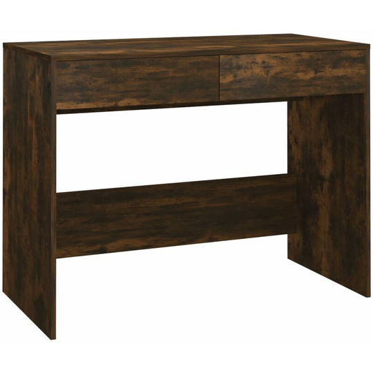 Vidaxl - Desk Smoked Oak 101x50x76.5 cm Engineered Wood Brown