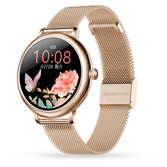 Thsinde - Waterproof Sport Smartwatch, Blood Oxygen and Heart Rate Monitor, Calorie Pedometer, Gold Fitness Watch