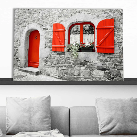 The Red Door - Wrapped Canvas Photograph