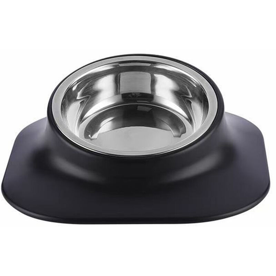 Stainless Steel Pet Bowl with Rubber Base, 15 Degree Tilt Raised Non-Slip Feeder for Small/Medium/Large Dogs, Perfect for Pet Feeding Bowls and Water