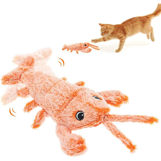 Interactive Cat Kicker Toy Automatic Moving Cat Plush Toy for Biting Chewing Kicking Funny Wagging Toys for Cats/Kitty/Kitten Exercise