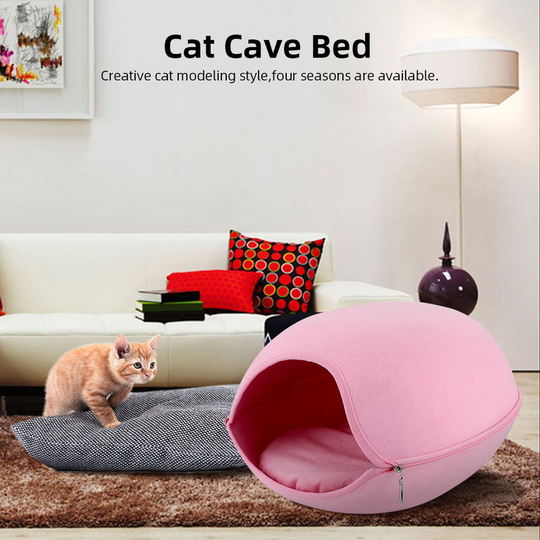 Cat Pet Cave Cat Cave Bed Cat Bed for Cats Kittens Pets,Pink - Pink
