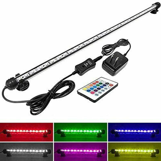 Led Waterproof Aquarium Bubble Light (49cm)Remote Control Bubble Light
