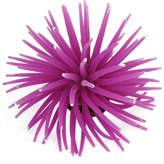 Monly - Artificial Fake Marine Anemone Aquarium Fish Tank Cistern Ornament Purple