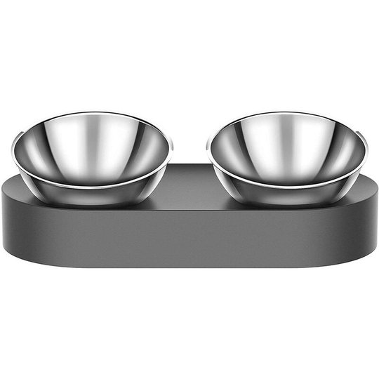 Stainless Steel Raised Cat Bowls Non-Slip Tilted Dog Food Bowls Raised Cat Food Bowls Pet Bowls for Cats and Small Dogs