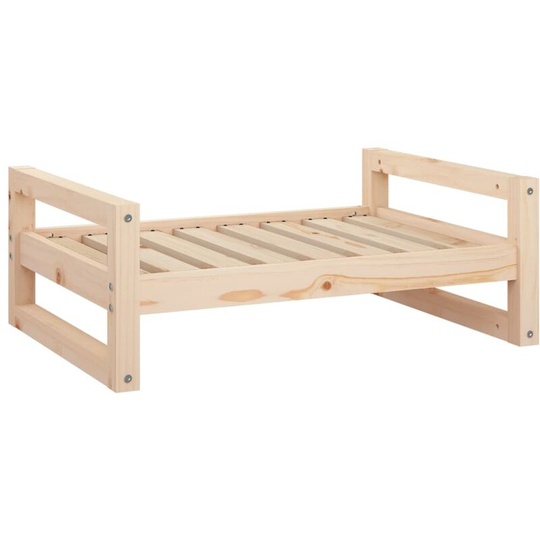 Dog Bed 75.5x55.5x28 cm Solid Pine Wood Vidaxl Brown