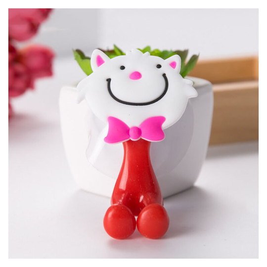 1pc Animals Toothbrush Holder, Anti-bacterial Tooth Holder Suction Cup Cover with Suction Cup (kitten)