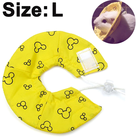 Ruff Neck Collar Protective Collar Wound Healing Dog Collar Cone Protection Smart Collar Safety For Small Animals Squirrel Guinea Pig Rat, yellow, l