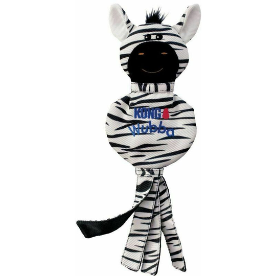 Wubba Zebra Plush Dog Toy (One Size) (Black/White) - Black/White - Kong