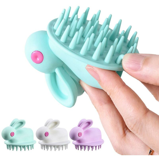 Cute Scalp Massage Brush Cute Rabbit Manual Head Shampoo Massage Brush - Flkwoh