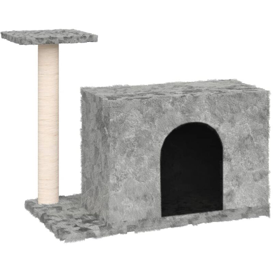 Cat Tree with Sisal Scratching Post Light Grey 51 cm Vidaxl Grey