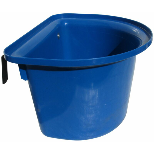 Securefix Direct - Portable Horse Manger 12L (Feed Stable Equestrian Donkey Hook Over Blue)