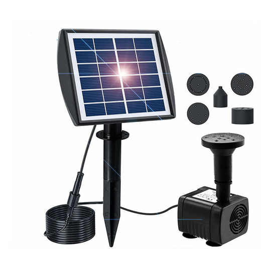 Qersta - Solar Pump Solar Birdbath Fountain with Panel, Upgrade 200L/H Solar Fountain Water Pump Kit, Outdoor Solar Powered Fountain Pump for