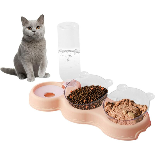Water Dispenser Automatic Food for Cats and Dogs, Dog/Cat Food/Croquettes Accessories Bowl Pets very well
