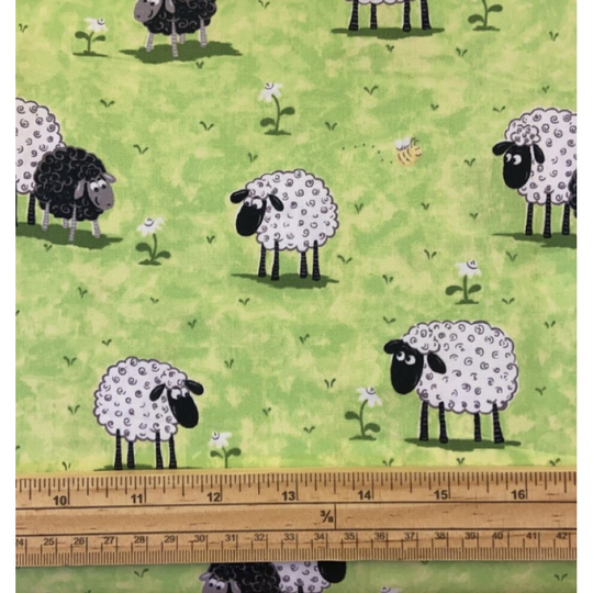 Fat Quarter Lewe the Ewe Sheep Susybee 100% Cotton Quilting Fabric