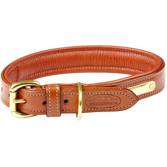 Padded Leather Dog Collar (xxl) (Tan) - Tan - Weatherbeeta