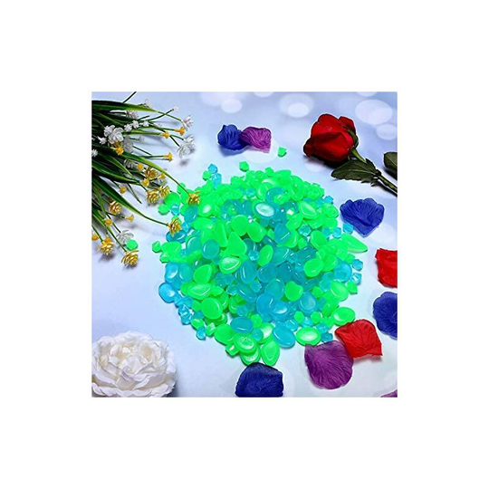 350 Pieces Glow in The Dark Pebbles Glow Garden Decorative Stones Glow Rocks for Outdoor Garden Lawn Yard Aquarium Plant Pot Bonsai Driveway