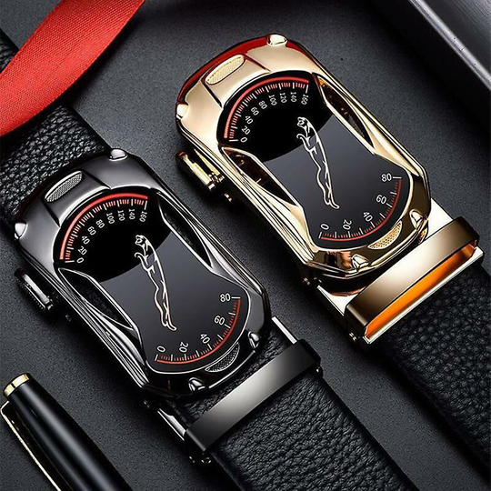 Thsinde - Belts Men Sports Car Luxury Brand Designer Fashion Automatic Buckle Genuine Leather Men's Jeans High Quality Waist Male Strap