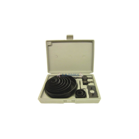 Hole Saw Cutter Kit With Storage Case 16pc - 16 Set Metal Wood 19127mm Piece - hole saw kit 16 cutter set metal wood 16pc 19127mm piece circle round
