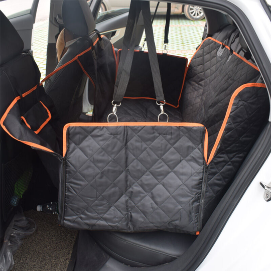 Dog Car Seat Cover:- Washable Nonslip Pet Rear Seat Mat. Mesh Window Car Seat Cover Scratch Resistance-Car Seat Cover for Dogs Travel