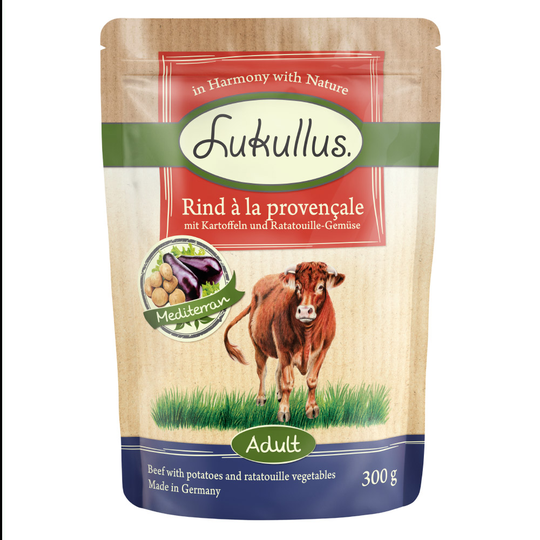 Lukullus Natural Grain-free Pouches 6 x 300g - Beef à la Provençale