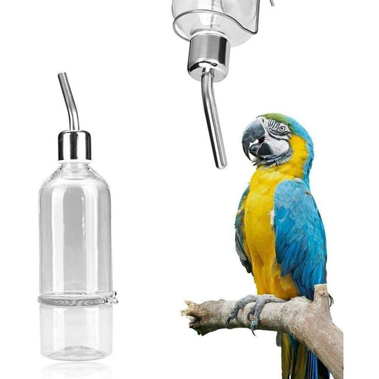 Dripless Hanging Pet Feeder with Stainless Steel Nipple (350ml)