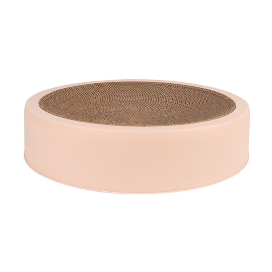 Pet Supplies, Round Corrugated Cat Scratching Board, Cat Scratching Toy, Claw Resistant Cat Litter (Pink)