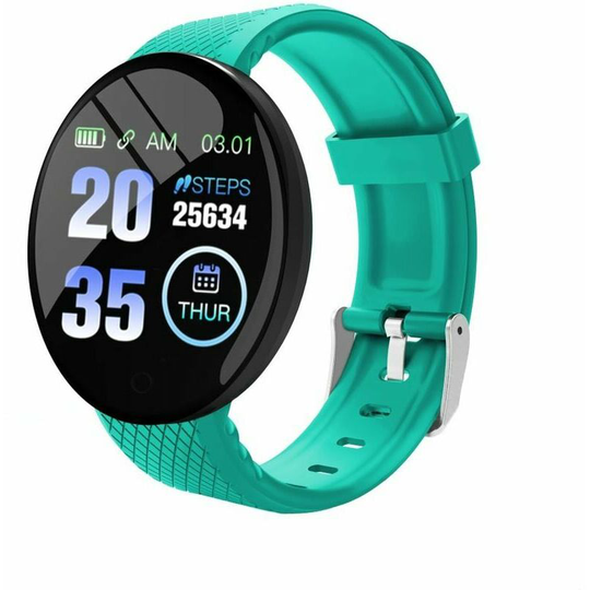 D18 1.3in Intelligent Watch Sports Waterproof Smartwatch Heart Rate Sleep Monitoring Sedentary Remind Wristband, Green
