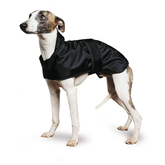 Pet Products Muddy Paws Touch Fasten Whippet Coat (53cm) (Black) - Black - Ancol