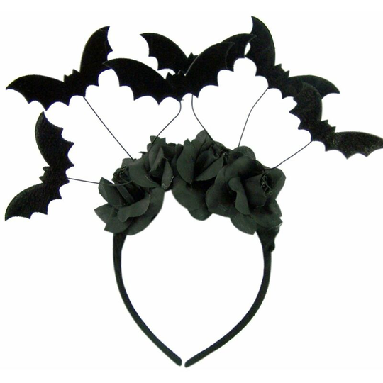 Perle Rare - Halloween Black Bat Headband Costume Accessory
