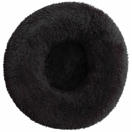 Lifcausal - Fluffy Pet Bed for Dogs Cats Anti-Slip Waterproof Base Machine Washable Durable Dog and Cat Cushion Bed(Black, 39.4in)