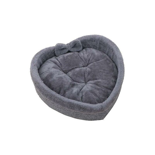 Cat bed heart-shaped pet bed for cats dogs cotton velvet soft kitty puppy sleeping beds kennel warm pet nest cat accessories 43x14cmGray