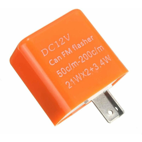 Motorcycle Bike Turn Signal Led Flasher Relay 2 Pin - Adjustable Flash Rate