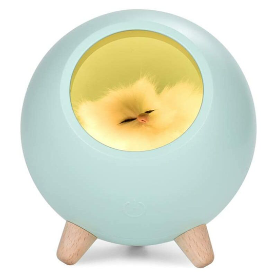 Litzee - Children Night Light Cat Lamp, led Cat Night Light, usb Rechargeable Lighting Cat House, Touch Ambient Light for Decorate Living Room(green)