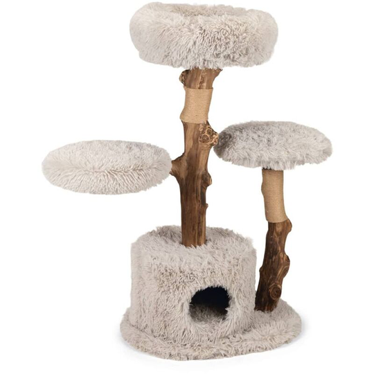 Cat Scratching Tree Ziza 60x45x100 cm Wood Designed By Lotte Grey