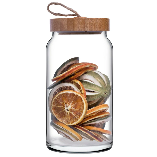 WOODY Storage Jar With Wooden Lid 860Ml