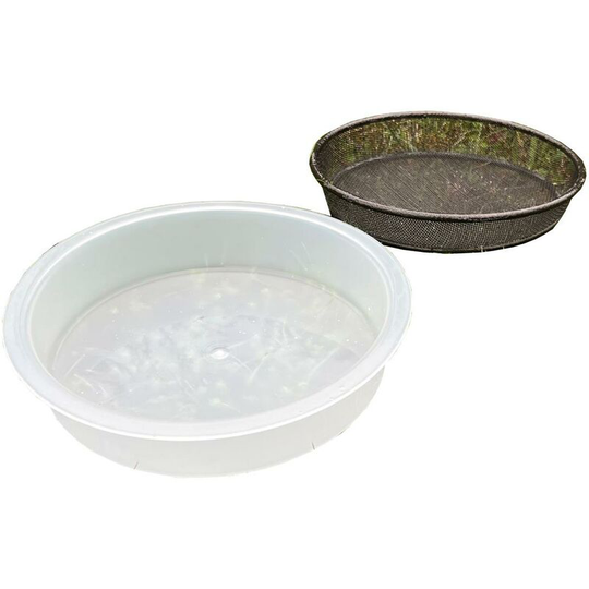 Bird Feeding Station Water Dish & Mesh Seed Dish Set
