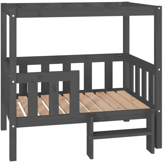 Dog Bed Grey 95.5x73.5x90 cm Solid Wood Pine Vidaxl Grey