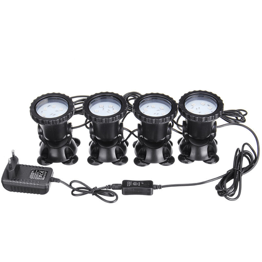 Maerex - rgb led Spot Underwater lamp pool aquarium + remote control AC100-240V Sasicare