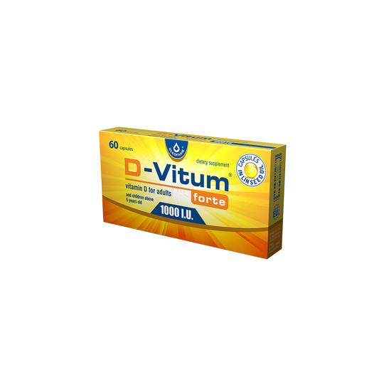 D-Vitum forte 1000 IU for adults and children above 6 years 60 caps