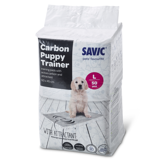 Savic Puppy Trainer Pads with Activated Charcoal - Large: 60 x 45cm, 50 Pads