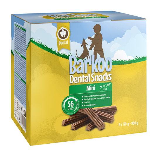 112 Barkoo Dental Dog Snacks - 30% Off!* - Mini Dogs (112 Chews - 16 x 120g)