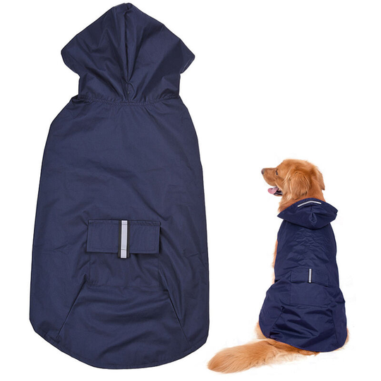 Reflective Pet Dog Rain Coat Raincoat Rainwear with Leash Hole for Medium Large Dogs - 5XL