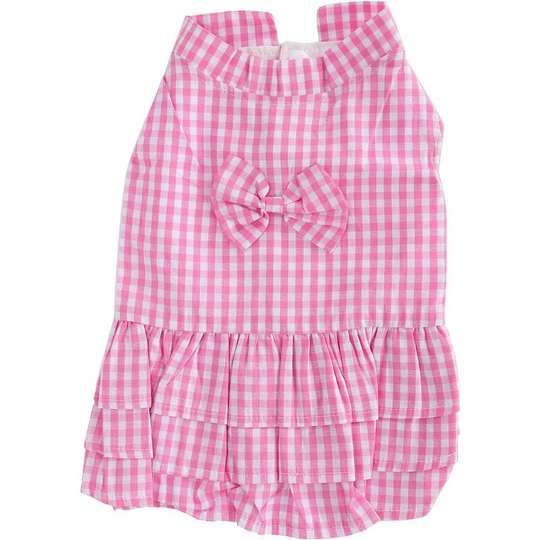 Dog Shirt Skirt, Summer Pet Clothes Sleeveless Polyester Dog T-Shirt Mini Skirt Pink Bow Tie Dress Dog Shirt Dresses Pet Skirt (m)