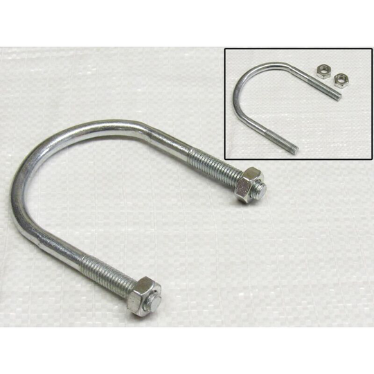 Securefix Direct - 10MM x 75MM Zinc Plated 'u' Bolt With 2 Hex Nuts - Clamp Pipe Tube Marine