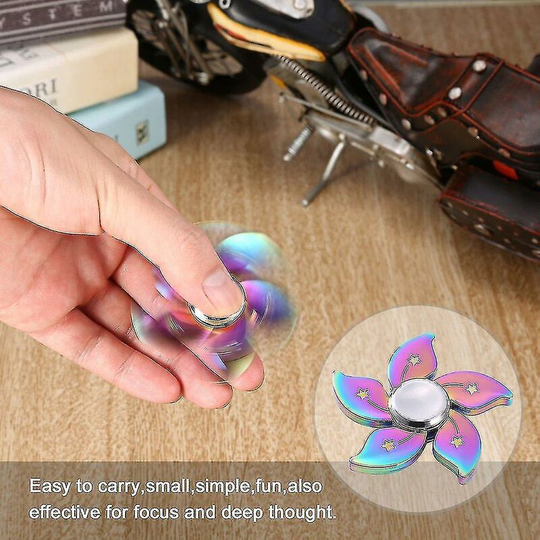 Colorful Bauhinia Flower Finger Spinner Toy Hand Spinner Toys Anti Stress - Aespa