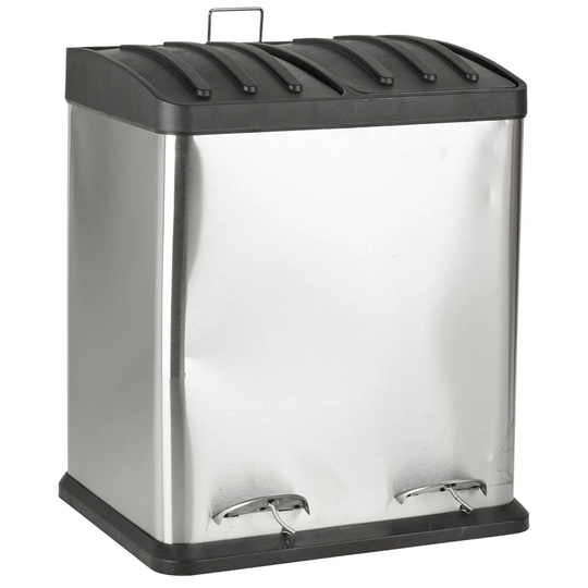 Stainless Steel 24 Litre Step On Rubbish Bin