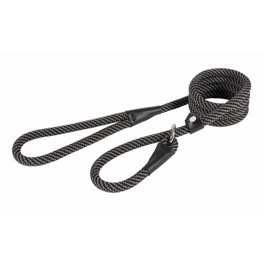 Dog Lead (1.5m x 12mm) (Black/Grey) - Black/Grey - Ancol