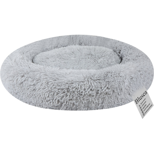 Cat Bed Dog Bed Soft Plush Round Pet Bed Warming Washable Round Bed Diameter 60cm/23.62in