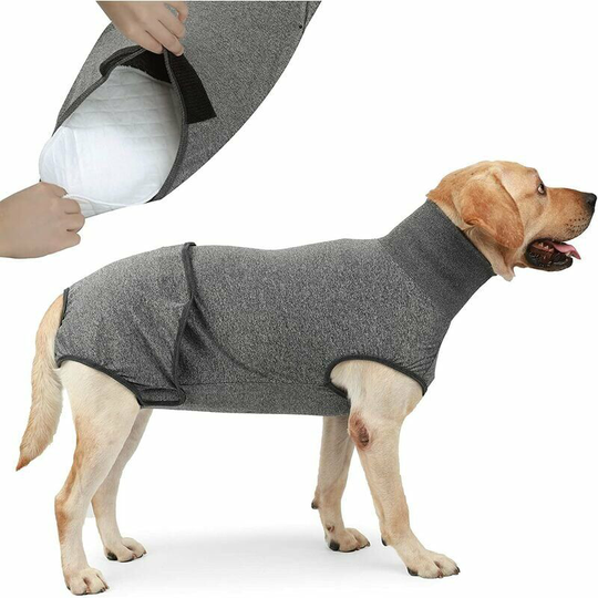 Dog Bodysuit Female Male Post Surgical Dog Recovery Suit with Surgical Diapers E Cone Alternative Post Surgical for Dogs
